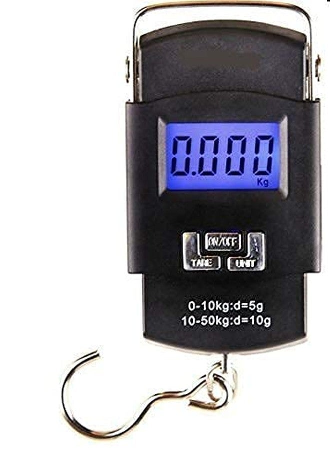 Tool Point Bolt Electronic Portable Fishing Hook Type Digital LED Screen Luggage Weighing Scale, 50 kg/110 Lb (Black - Image 1